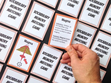 Memory Matching Vocabulary Game