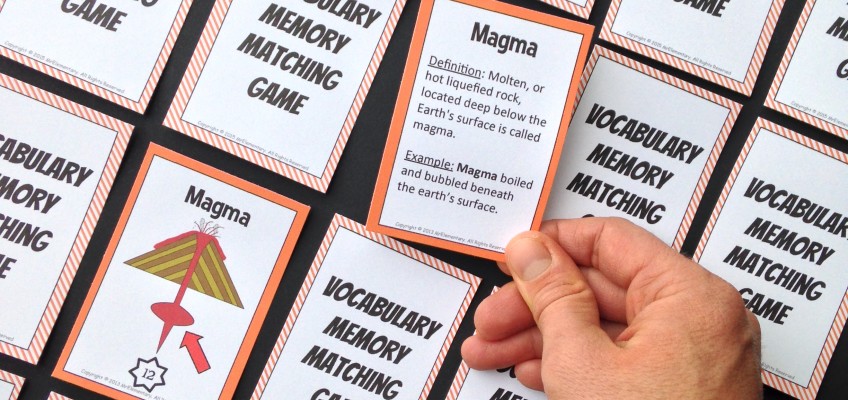 Memory Matching Vocabulary Game