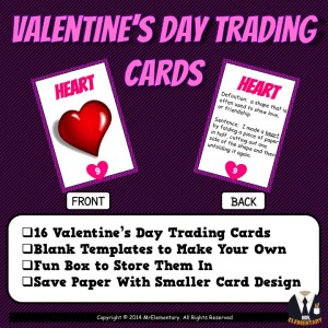 Valentine’s Day Vocabulary Cards and Word Wall